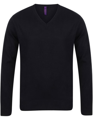 H-H720-Mens Lightweight V-Neck Jumper